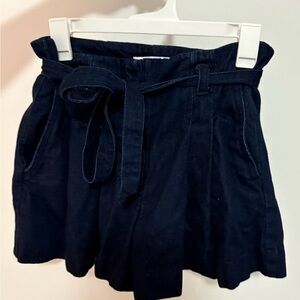 Sam Edelman Navy High Waist Belted Shorts